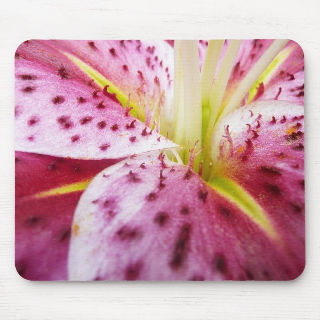 Mousepad Stargazer Lily Bright Magenta Floral (Frente)
