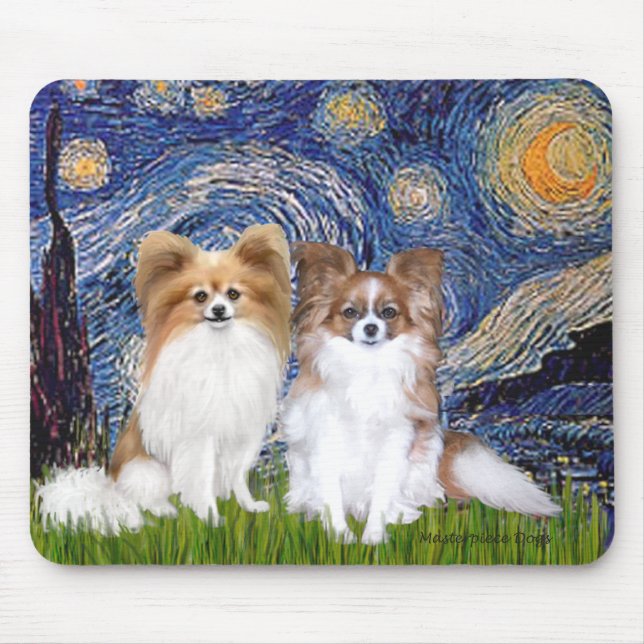 Mousepad Starry Night - Dois Papilões (Frente)