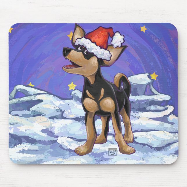 Mousepad Starry Night Festivo Chihuahua (Frente)