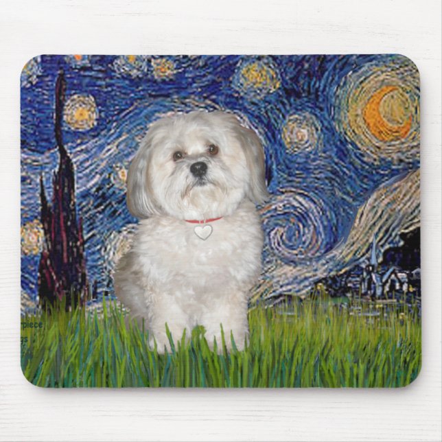 Mousepad Starry Night - Havanese (F) (Frente)