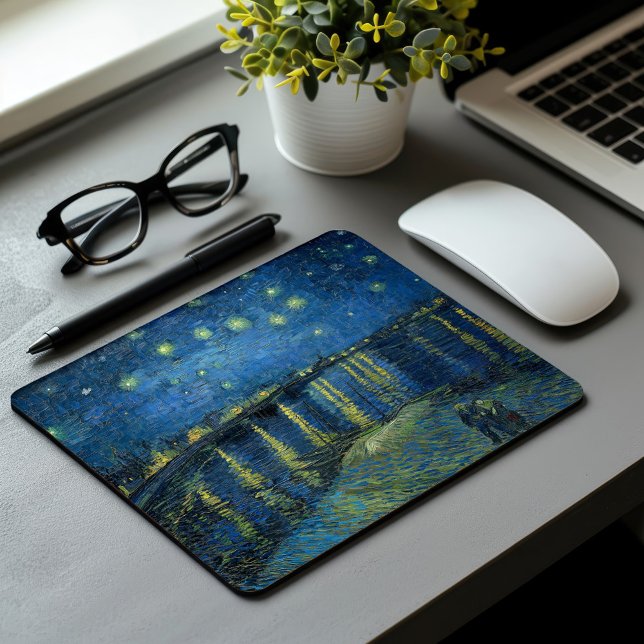 Mousepad Starry Night Over the Rhône | Vincent van Gogh (Criador carregado)