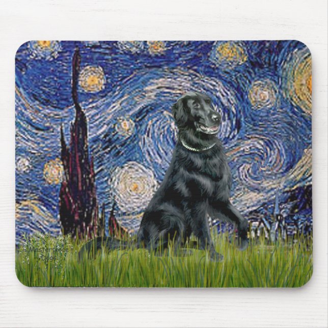Mousepad Starry Night - Retriever Revestido Plano 2 (Frente)