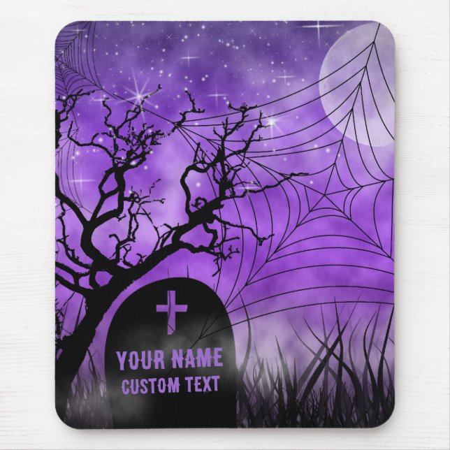 Mousepad Starry Purple Gótico Graveyard (Frente)