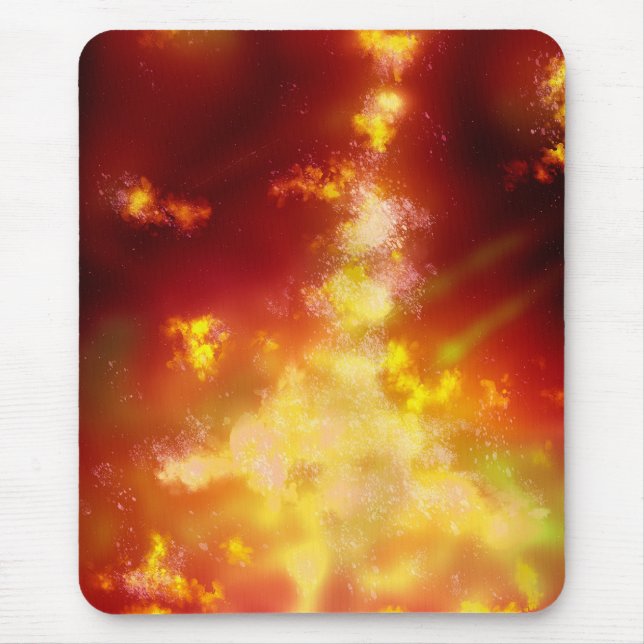Mousepad Stars Night Sky Midnight Via Látea Way Orange (Frente)