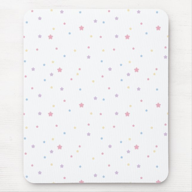 Mousepad Stars Pastel Cores do Mouse (Frente)
