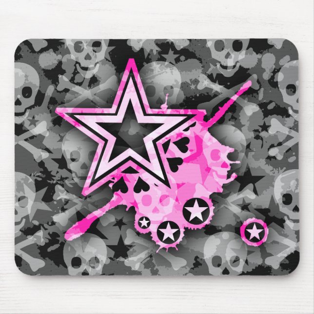 Mousepad Stars & Skulls Emo (Frente)