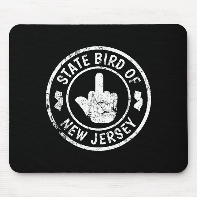 Mousepad State Bird Of New Jersey Middle Finger Funny Distr (Frente)