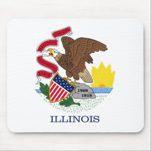Mousepad State Flag of Illinois, EUA