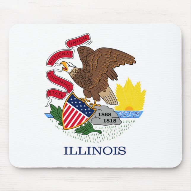 Mousepad State Flag of Illinois, EUA (Frente)