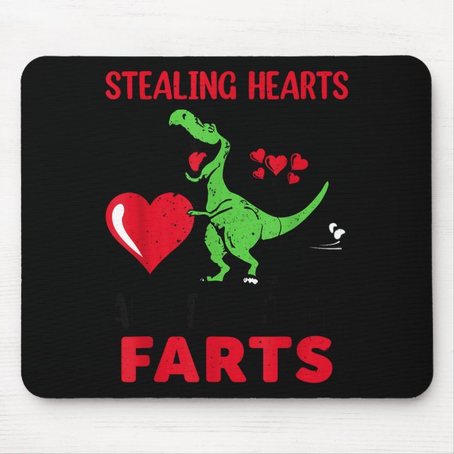 Mousepad Stealing Hearts And Blasting Farts T Rex Cute Todd (Frente)