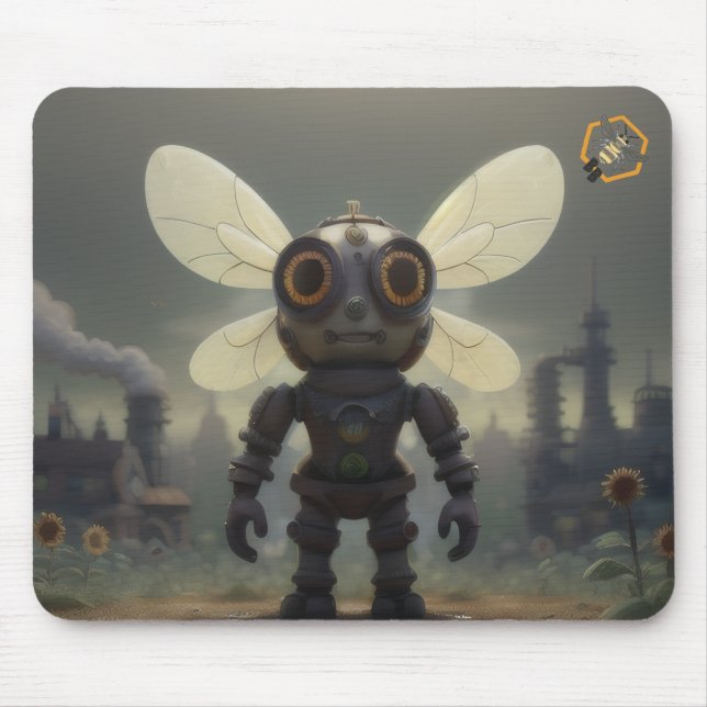 Mousepad Steampunk Bee Muismat Bob's Bees (Frente)
