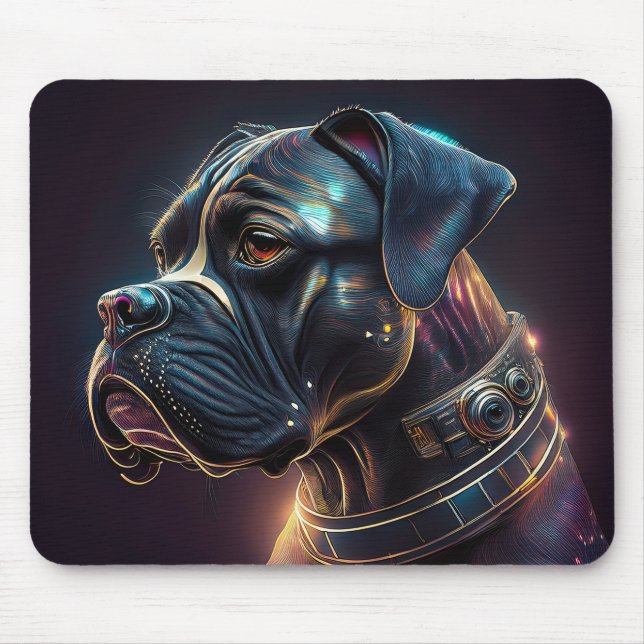 Mousepad Steampunk Boxer Dog (Frente)