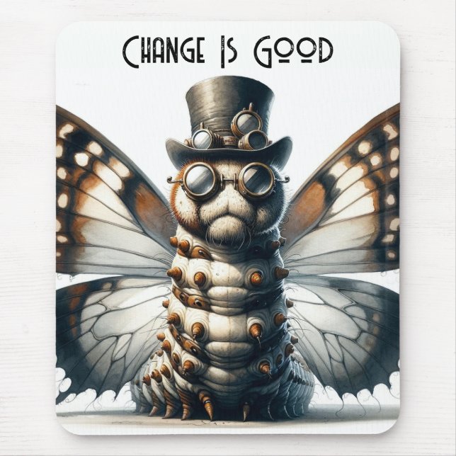 Mousepad Steampunk Caterillar (Frente)