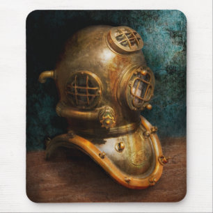 Mousepad Steampunk - mergulho - o capacete do mergulho