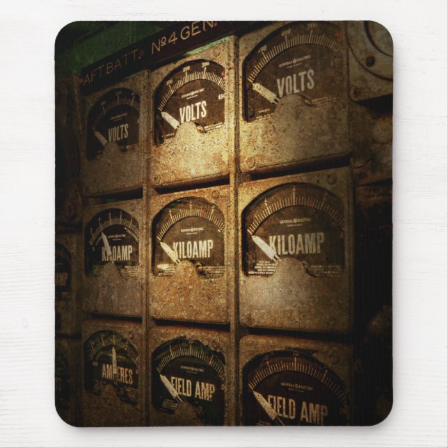 Mousepad Steampunk - Naval - Elétrico - Rede de Energia (Frente)