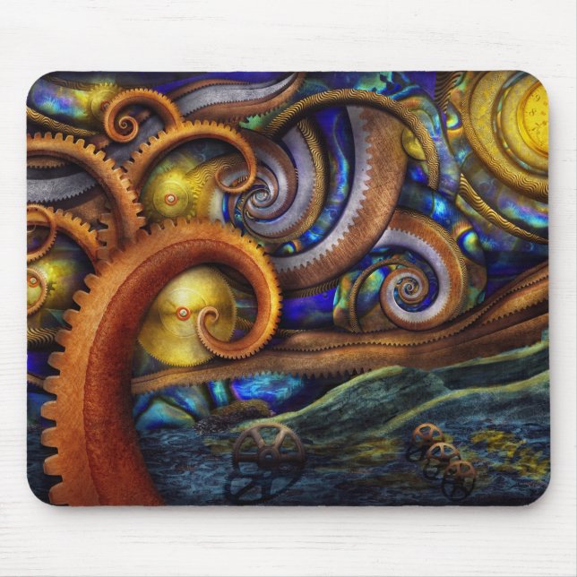 Mousepad Steampunk - noite estrelado (Frente)