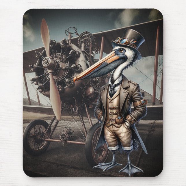 Mousepad Steampunk Pelican (Frente)