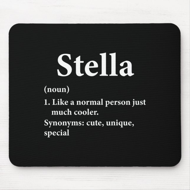 Mousepad Stella Name Definition Funny D  (Frente)