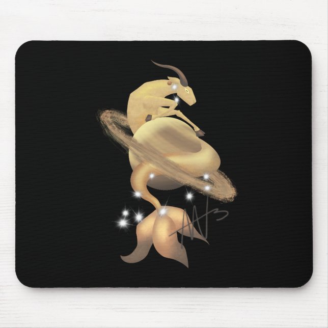 Mousepad Stellar Capricorn Saturn Zodiac (Frente)