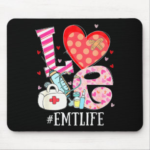 Mousepad Stethoscope Coração Fofo Emt Vida Enfermeira Amant