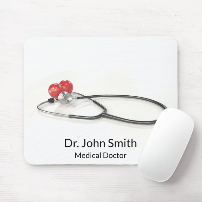 Mousepad Stethoscope with Heart | Medical Care & Healthcare (Com mouse)