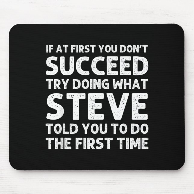 Mousepad Steve Gift Name D Birthday Funny Christ  (Frente)