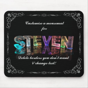 Mousepad Steven - o Steven conhecido em 3D ilumina-se