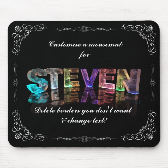 Mousepad Steven - o Steven conhecido em 3D ilumina-se (Frente)