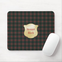 Mousepad Stewart Black Modern Original Scottish Tartan