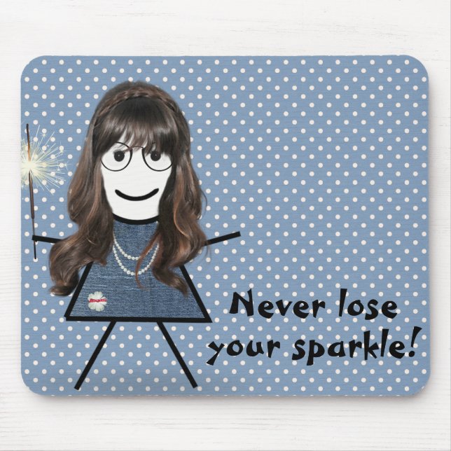 Mousepad Stick Girl com Bolinhas Sparkler (Frente)