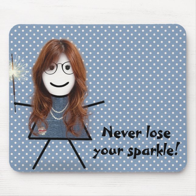 Mousepad Stick Girl com Bolinhas Sparkler (Frente)
