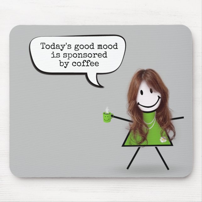 Mousepad Stick Girl with Coffee and Cote (Frente)