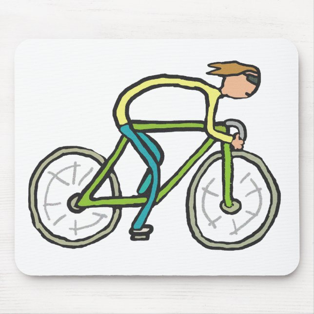 Mousepad Stickman de Ciclismo (Frente)