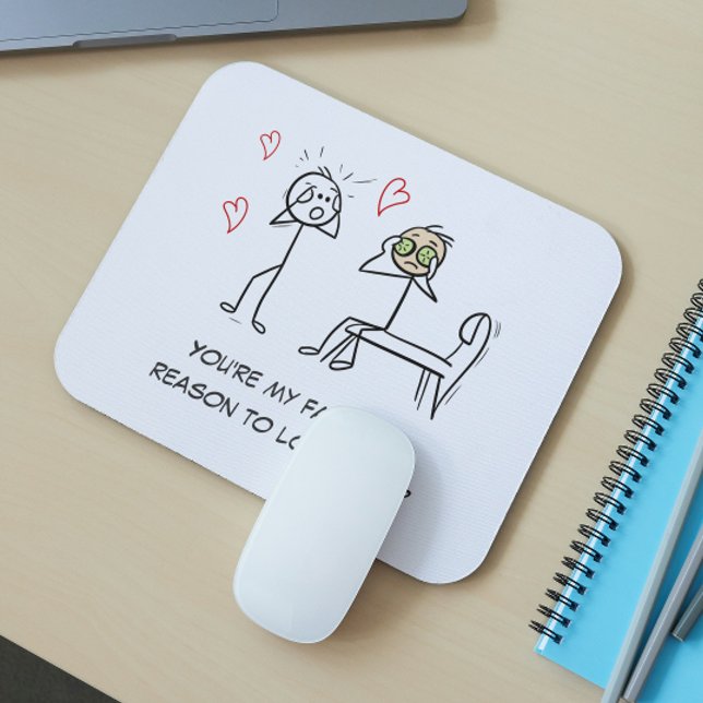 Mousepad Stickman Humor Citação Romântica Dia de os namorad (Criador carregado)