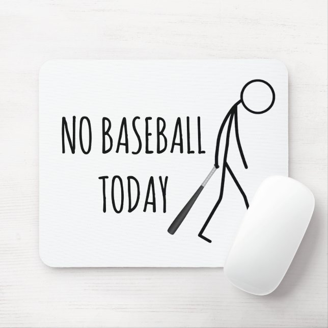 Mousepad Stickman Triste com Taco de Beisebol (Com mouse)