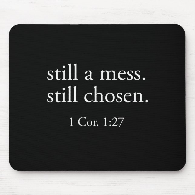 Mousepad Still Chosen Minimalist Bible Verse Faith Christia (Frente)