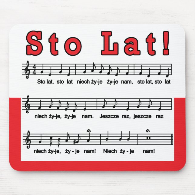 Mousepad Sto Lat! Música (Frente)