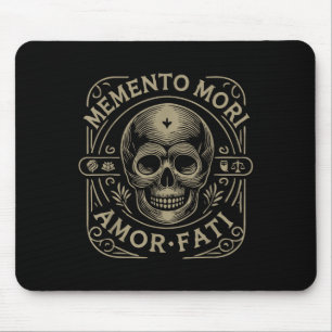 Mousepad Stoic Filosofia Memento Mori Amor Fati Skull Stoi