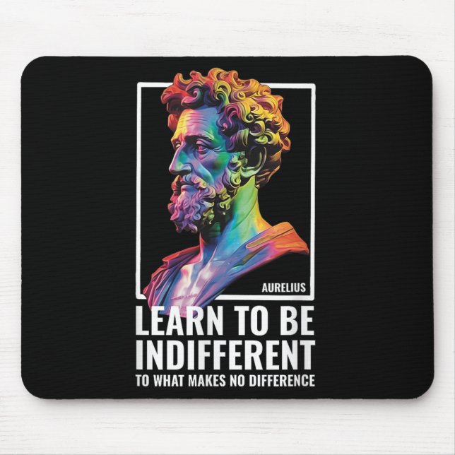 Mousepad Stoic Philosopher Wisdom Marcus Aurélio Filosoph (Frente)