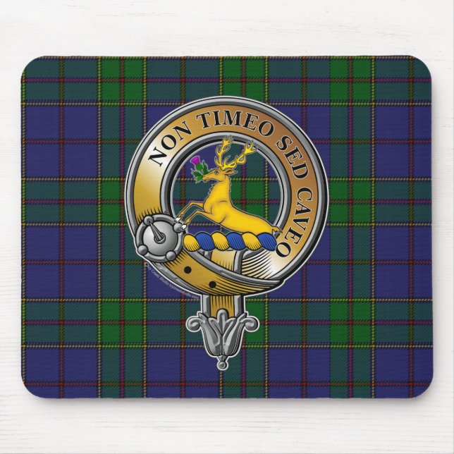 Mousepad Strachan Tartan & Crachá (Frente)