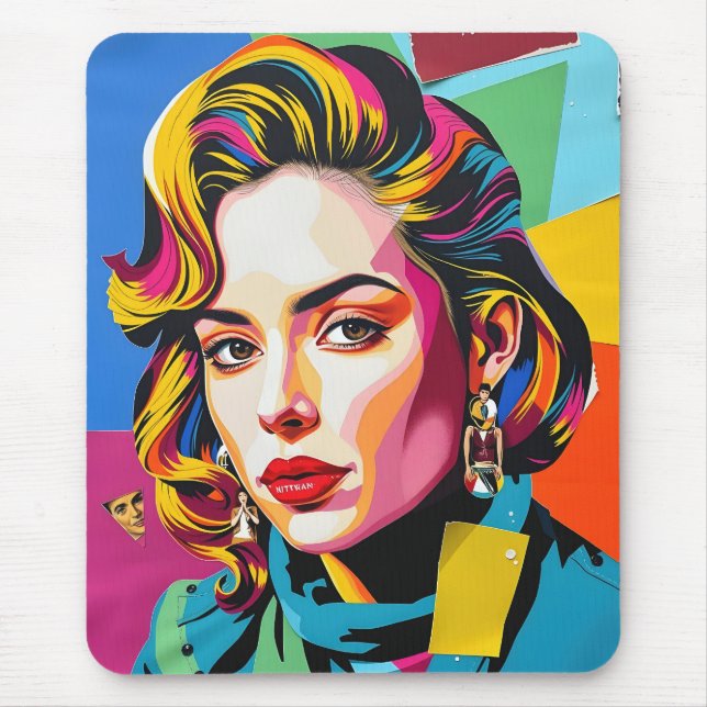 Mousepad “Strasha” - Colagem Pop Glamuroso Sonho (Frente)