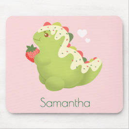 Mousepad Strawberry Matcha Dinosaur 