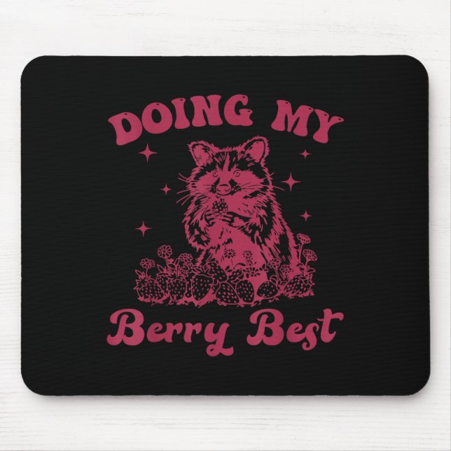 Mousepad Strawberry Motivation Cute Berry Lover  (Frente)