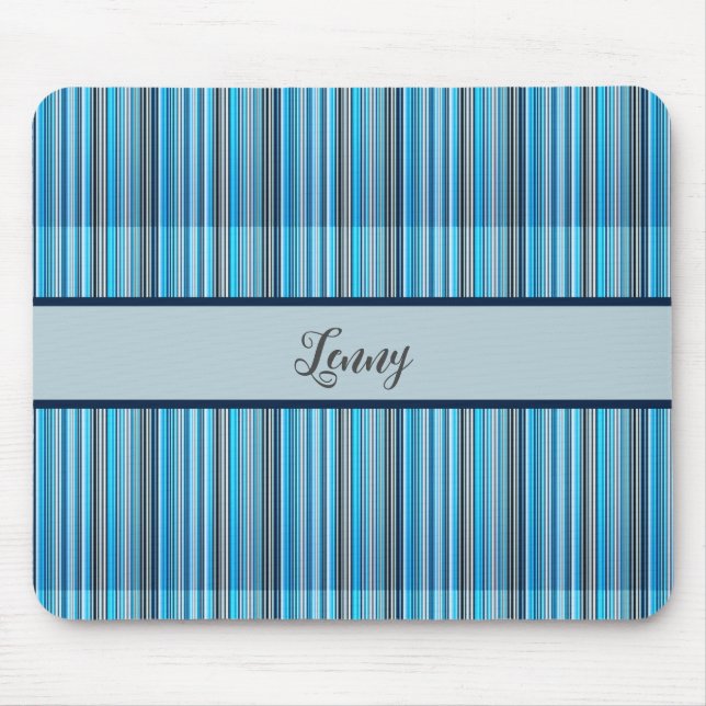 Mousepad Streifenmuster blau grau (Frente)