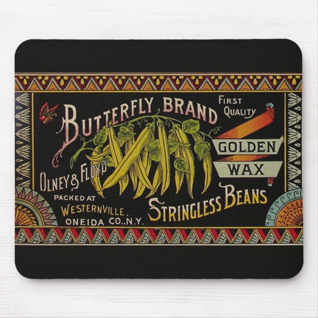 Mousepad String Bean Label Vegetal País (Frente)