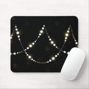 Mousepad String de luzes brilhantes em preto