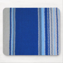 Mousepad - Stripes Azuis em Crochet