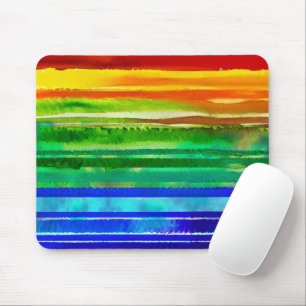 Mousepad Stripes Coloridas de Cores Aquáticas Artrite Moder