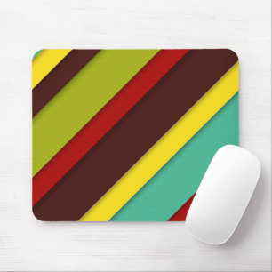 Mousepad Stripes Diagonais Multicolorido