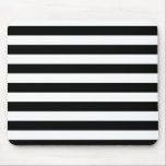 Mousepad Stripes Negras<br><div class="desc">Um padrão listrado preto sobre um fundo branco. Você pode mudar essa cor de fundo para sua própria cor favorita.</div>